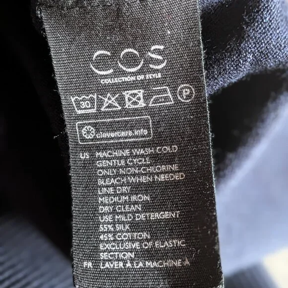 COS Basic wide-neck knit jumper | Navy - Picture 16 of 16